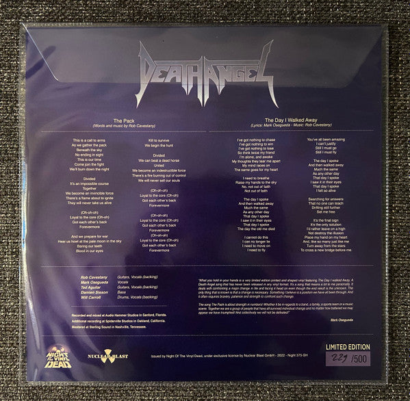 Death Angel (2) - The Pack / The Day I Walked Away (7-inch single)
