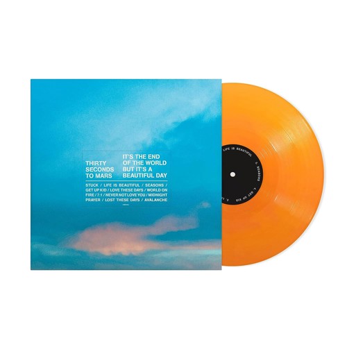THIRTY SECONDS TO MARS - IT'S THE END OF THE WORLD BUT IT'S A BEAUTIFUL DAY Orange Vinyl, ALTERNATE COVER