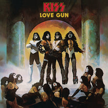 Afbeelding in Gallery-weergave laden, Kiss - Love gun - Tangerine/Aqua Splatter Vinyl (LP)
