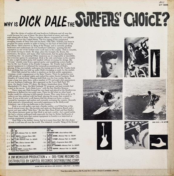 Dick Dale & His Del-Tones - Surfer's Choice (LP)