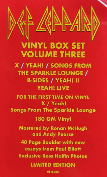 Def Leppard - Vinyl Collection Volume Three (BOX SET LP)