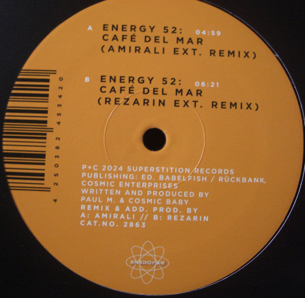 Energy 52 - Café Del Mar (Amirali & REZarin Remixes) (10-inch)