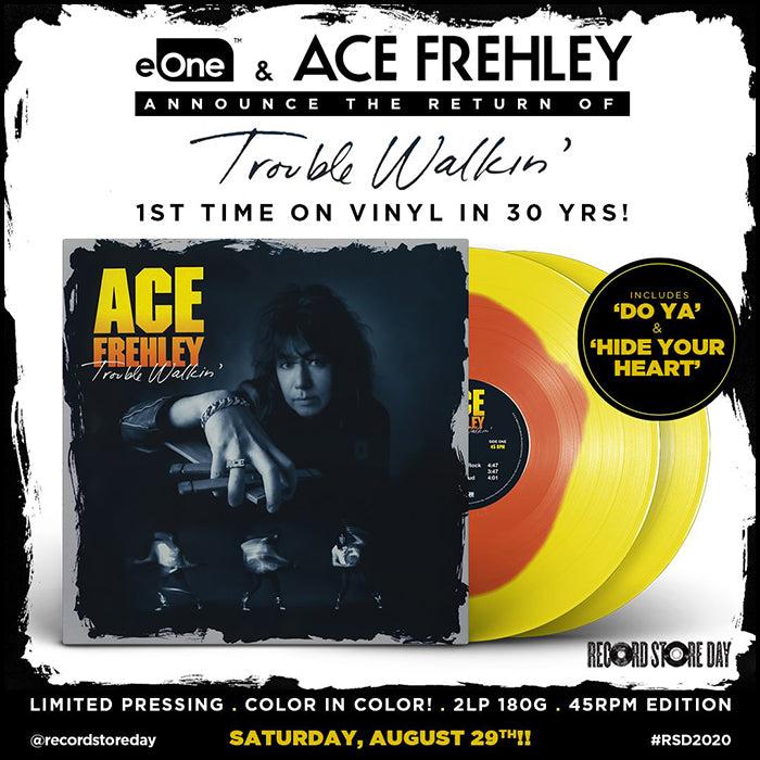 Ace Frehley ( Kiss) -  Trouble Walkin'  Coloured vinyl RSD