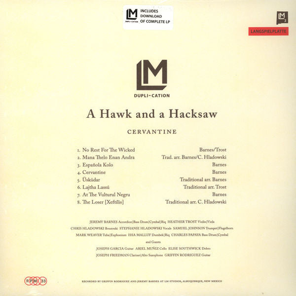 A Hawk and a Hacksaw - Cervantine Vinyl