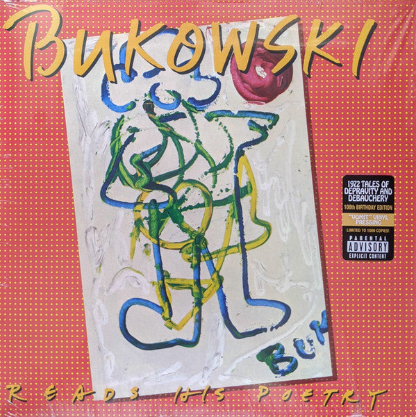 CHARLES BUKOWSKI ‎– Reads His Poetry Coloured Vinyl