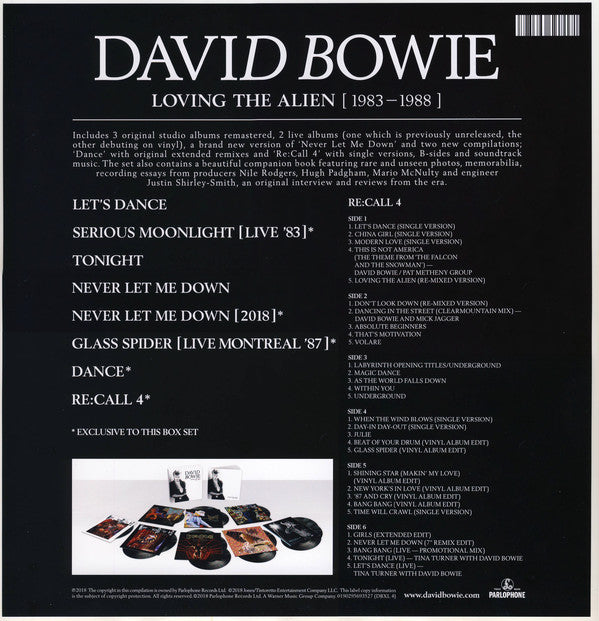 DAVID BOWIE - Loving the Alien ('83-'88) 15 LP Box