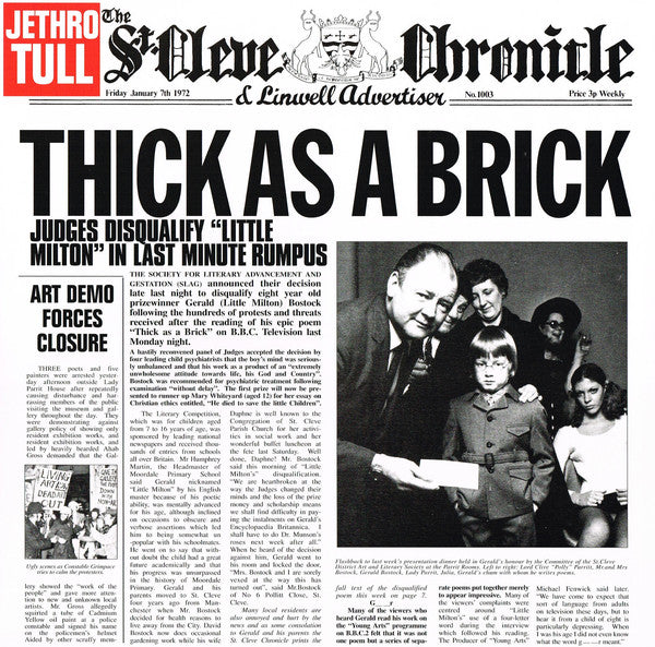 JETHRO TULL - Thick As A Brick     2012 Steven Wilson Mix Vinyl