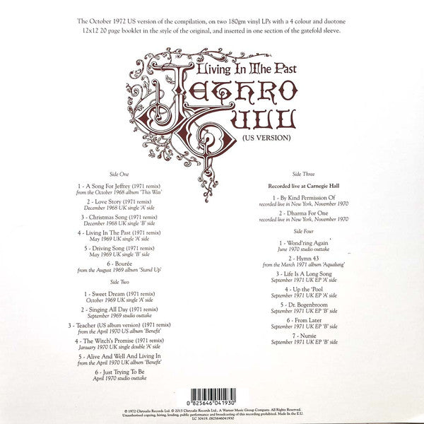 JETHRO TULL - Living In the Past 2LP