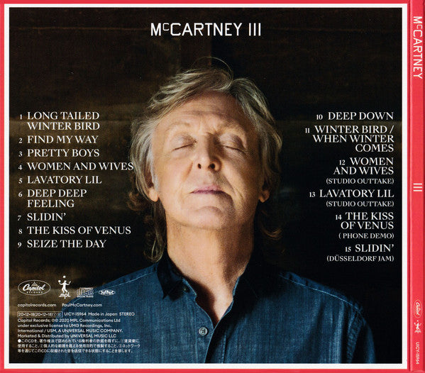 PAUL MCCARTNEY - III Japan Edition CD / 4 Bonus Tracks