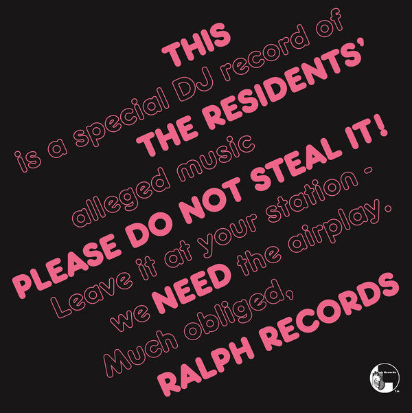 Residents - Please Don't Steal It - Limited Tour Edition - Crystal Clear Vinyl