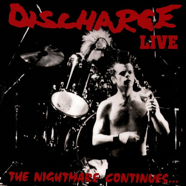 Discharge ‎– The Nightmare Continues... Live   Clear Vinyl