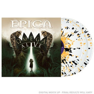 EPICA - OMEGA ALIVE  White, Yellow, Black Splattered Vinyl 3-LP