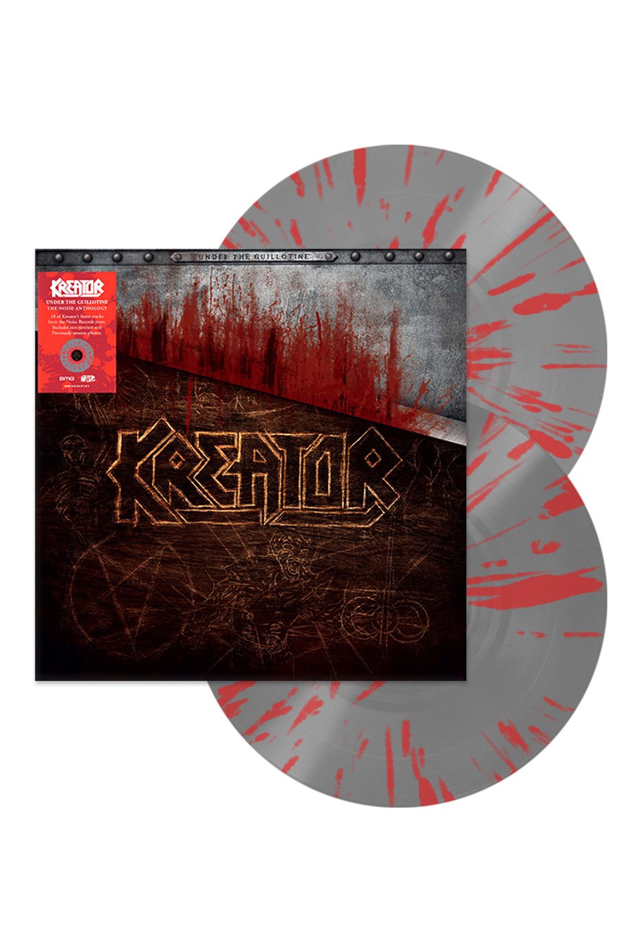 Kreator – Under The Guillotine - The Noise Records Anthology  2LP, Grey W/ Red Splatter Vinyl